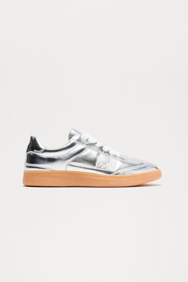 Kolton Lace Up Sneakers - Silver Product Image