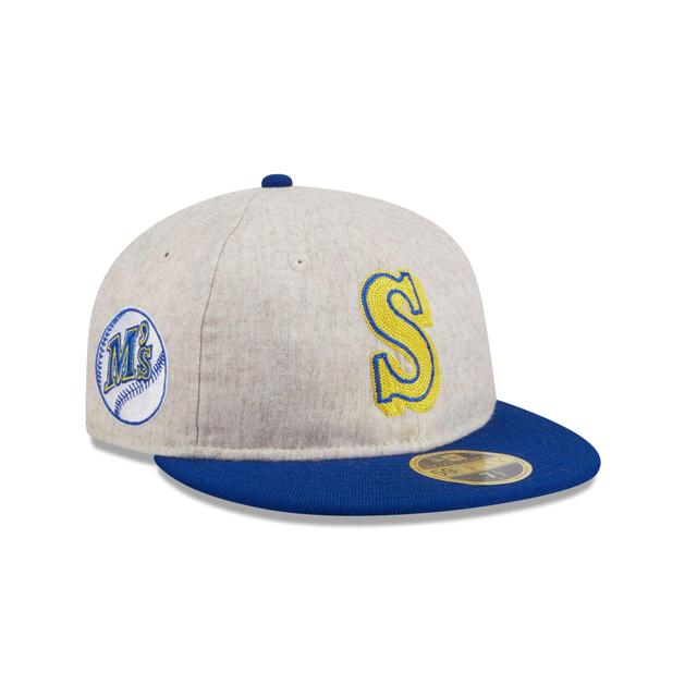 Seattle Mariners Melton Wool Retro Crown 59FIFTY Fitted Hat Male Product Image