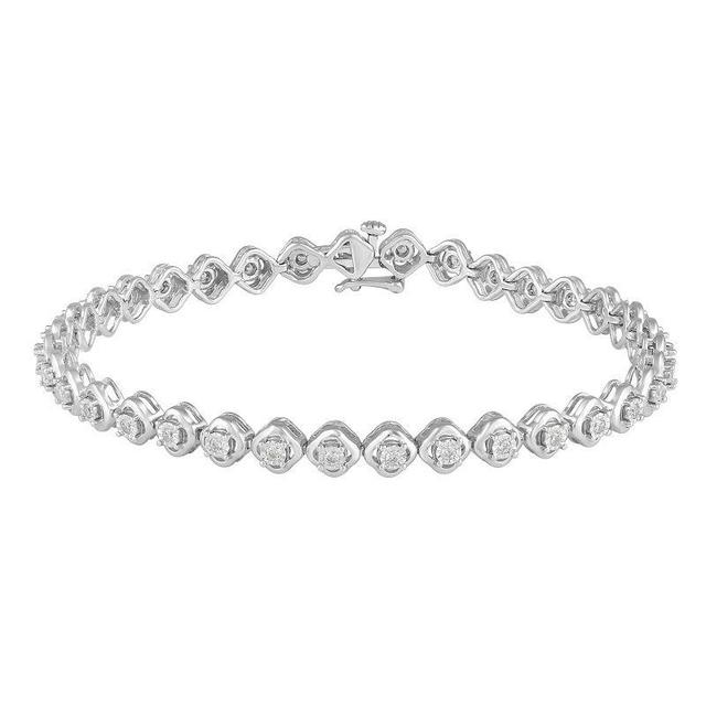 Royal Aura Sterling Silver 1/2 Carat T.W. Diamond Bracelet, Womens Product Image