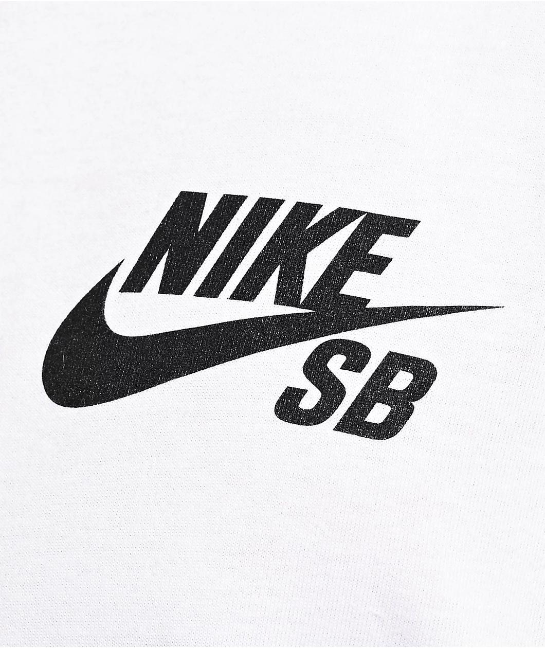 Nike SB Logo White T-Shirt Product Image