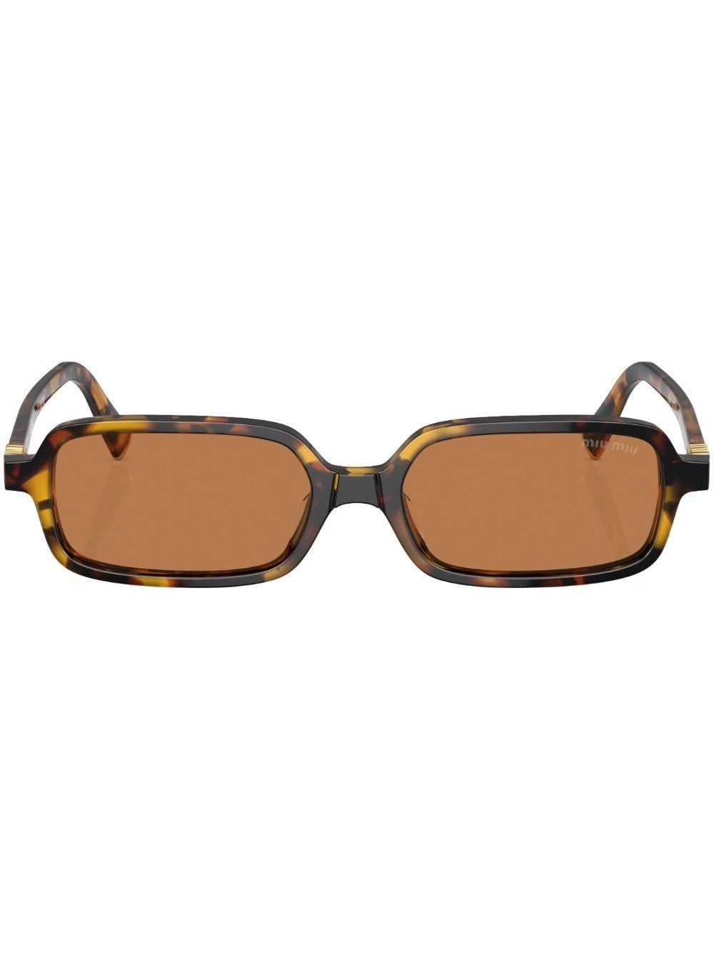 tortoiseshell-effect rectangle-frame sunglasses Product Image