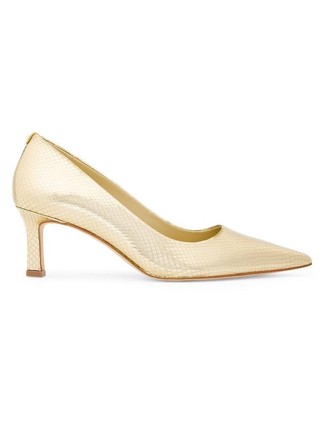 Womens Amara 65MM Embossed Metallic Leather Pumps Product Image