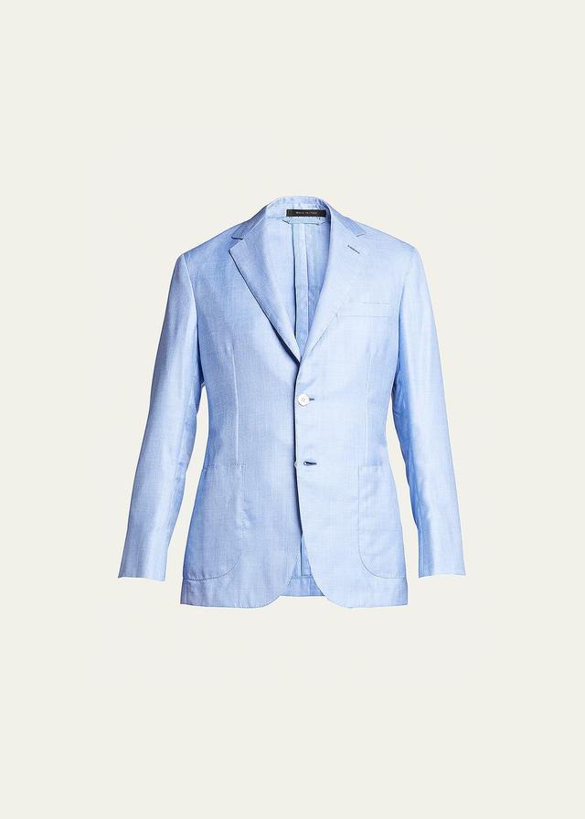 Brioni Men's Soft Cashmere-Blend Sport Jacket  - SKY BLUE - Size: 50R EU (40R US) Product Image