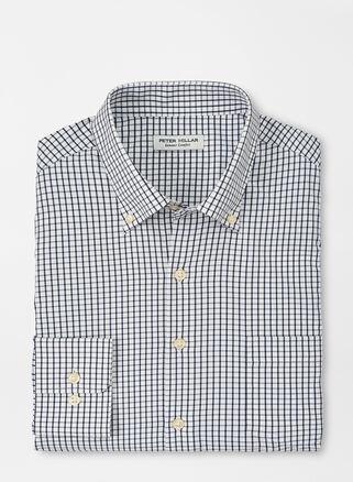 Peter Millar Mens Hanford Performance Twill Sport Shirt | Color: Navy | Size: 3XL Product Image