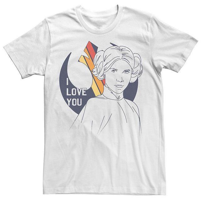 Mens Star Wars Princess Leia I Love You Valentines Day Tee Product Image