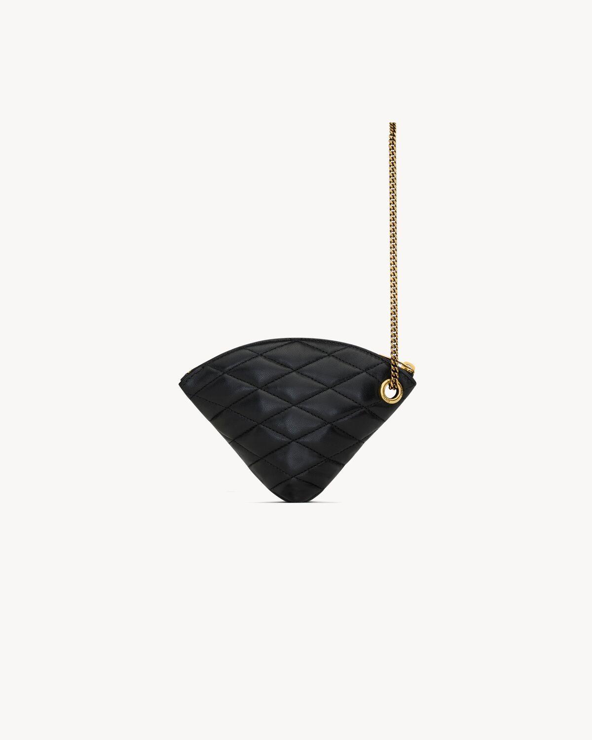 SADE triangle coin purse in lambskin | Saint Laurent | YSL.com Product Image