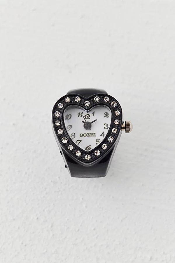 Rhinestone Heart Watch Ring Womens at Urban Outfitters Product Image