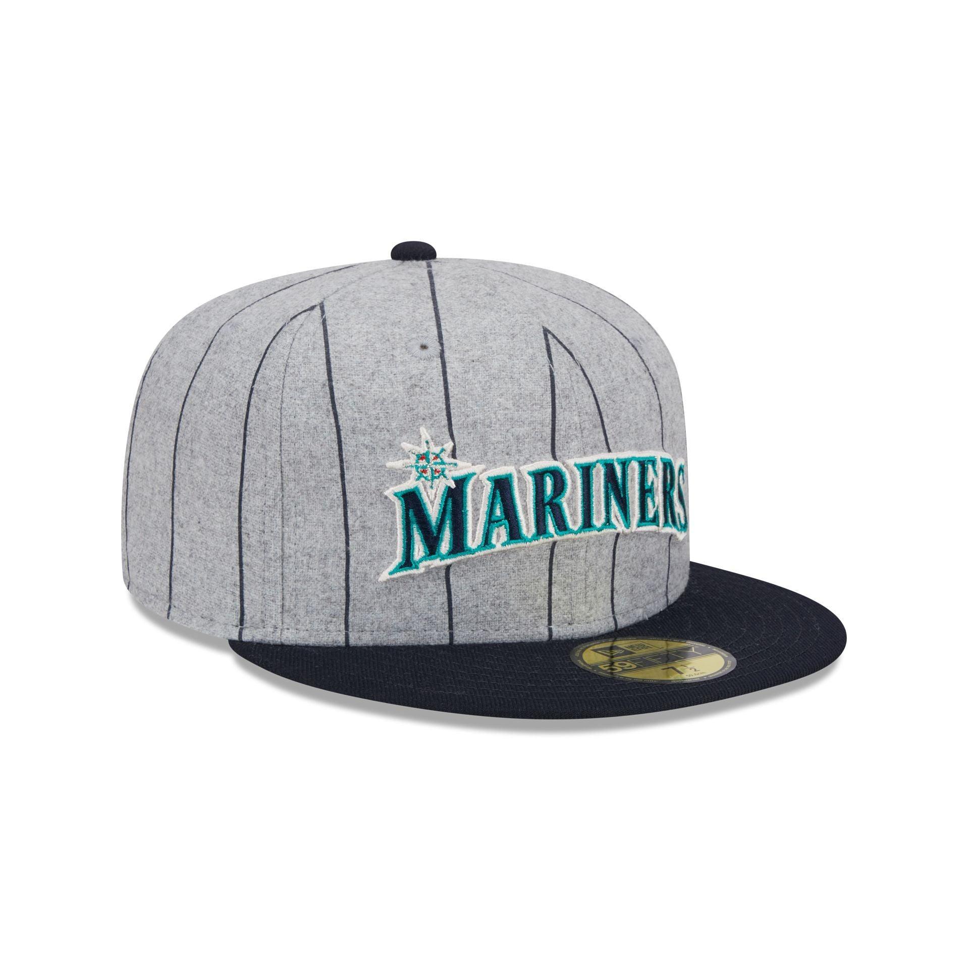 Seattle Mariners Heather Pinstripe 59FIFTY Fitted Hat Male Product Image