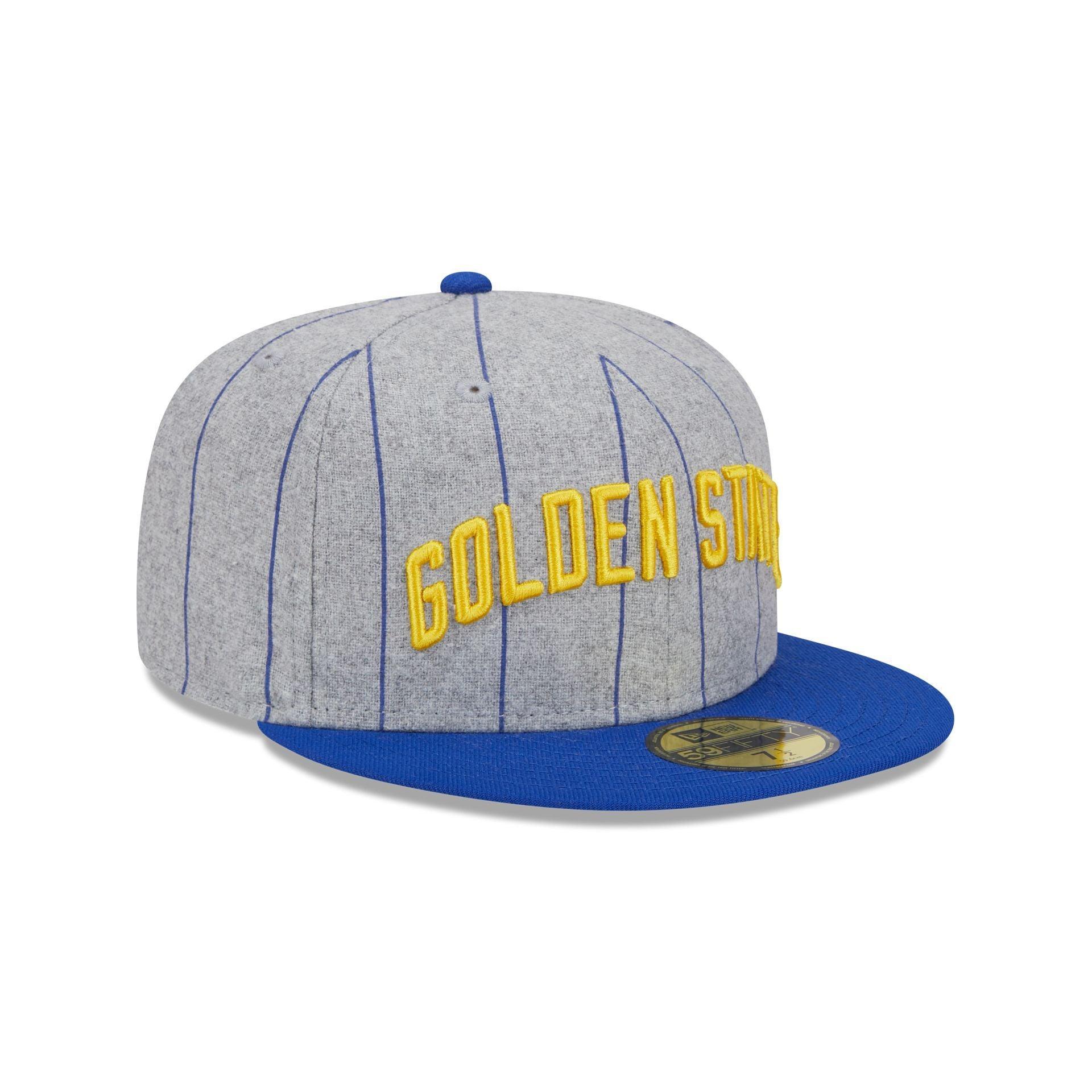 Golden State Warriors Heather Pinstripe 59FIFTY Fitted Hat Male Product Image