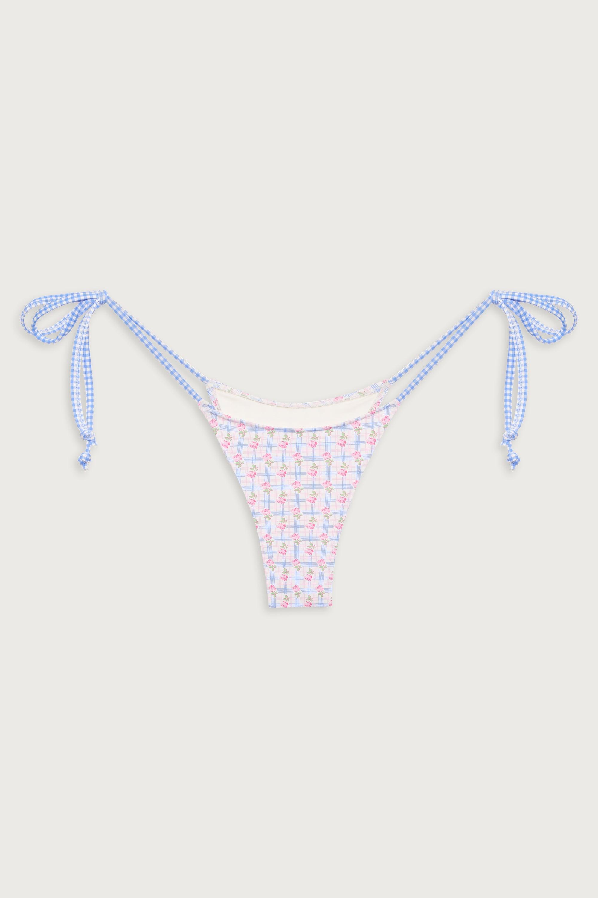 Divine Plaid Skimpy Bikini Bottom - Rose Picnic Product Image