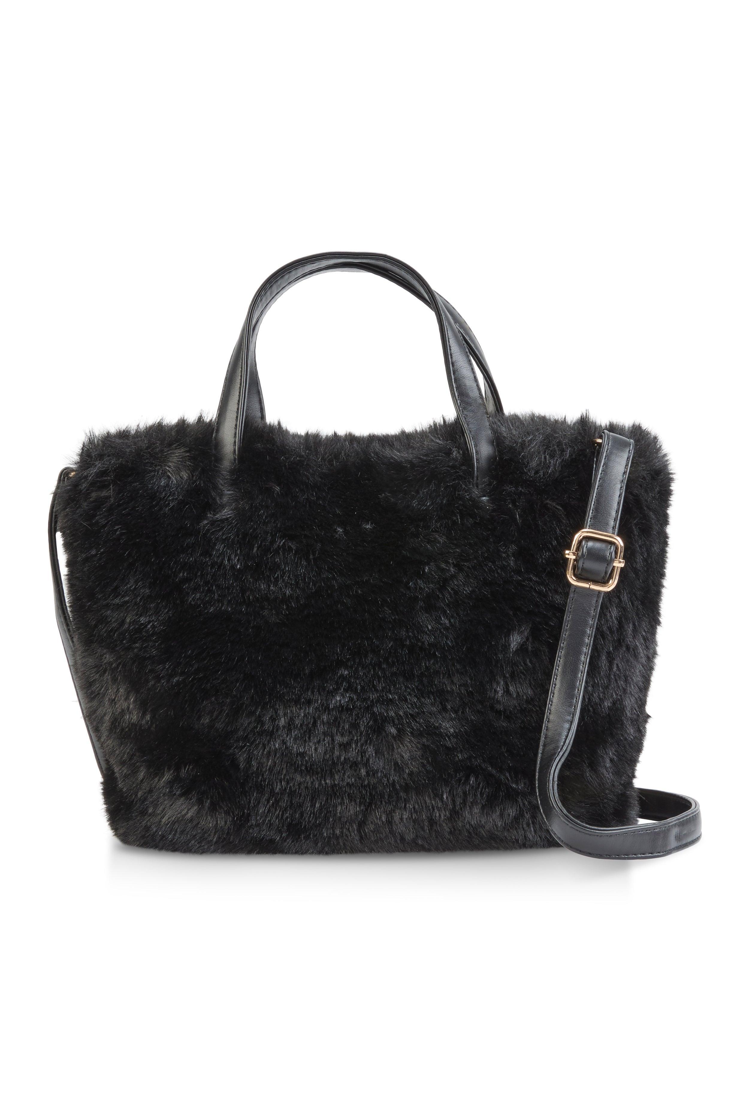 Faux Fur Tote Bag Female Product Image