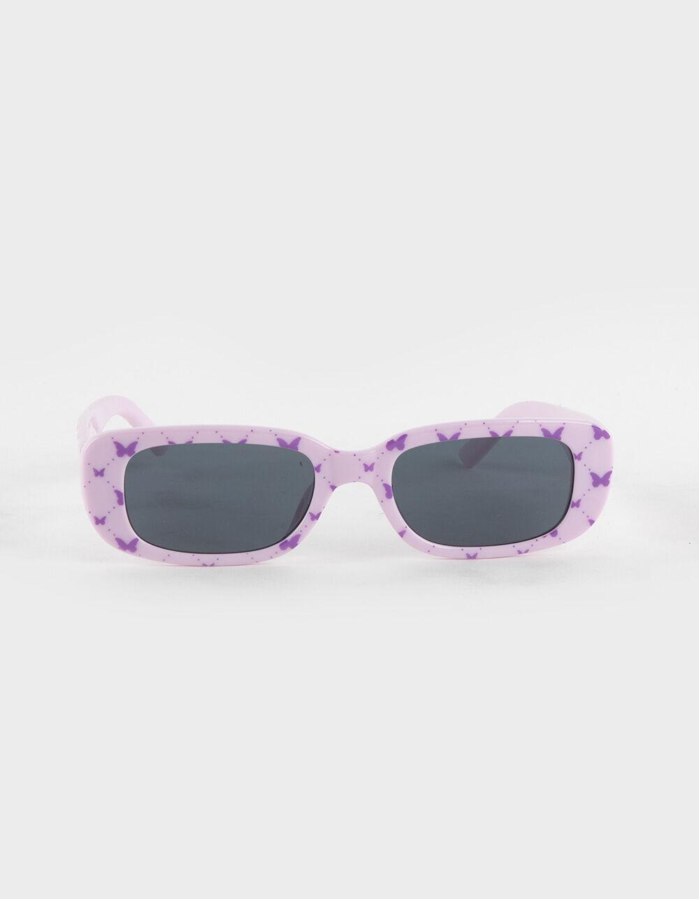 RSQ Butterfly Print Rectangle Sunglasses Product Image