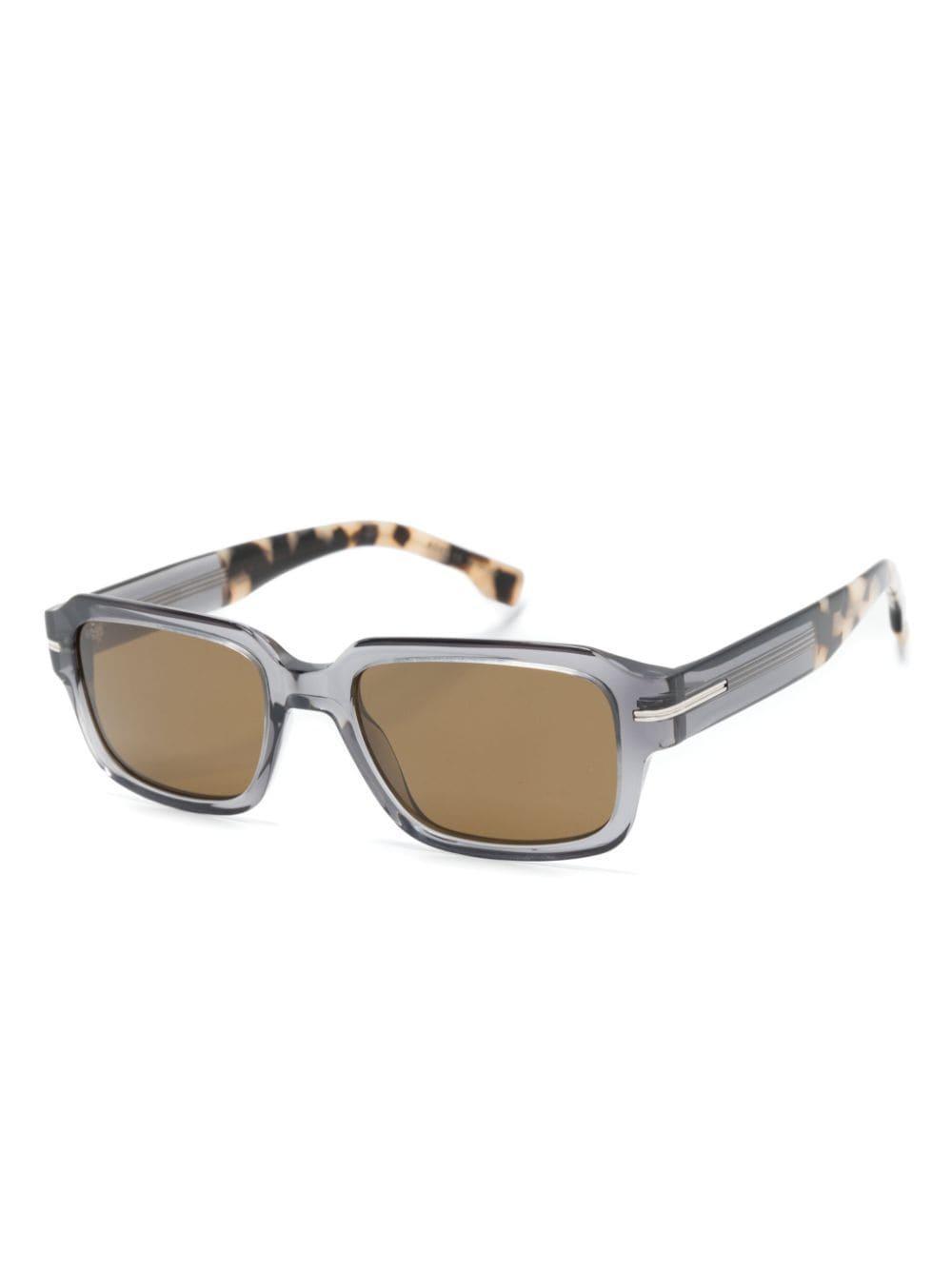 1596/s Rectangle-frame Sunglasses In Grey Product Image