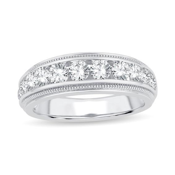 Men's 1-1/2 CT. T.w. Certified Lab-Created Diamond Band in 14K White Gold (F/Si2) Product Image