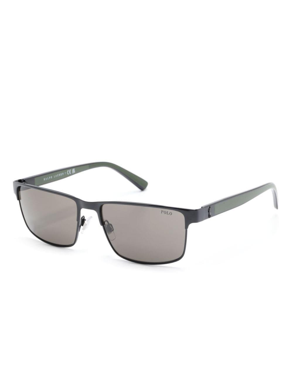 Rectangle-frame Sunglasses In Black Product Image