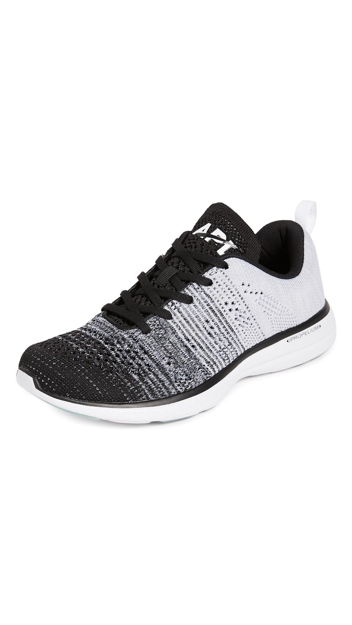 APL: Athletic Propulsion Labs TechLoom Pro Running Sneakers Black/Heather Grey/White 14 Product Image