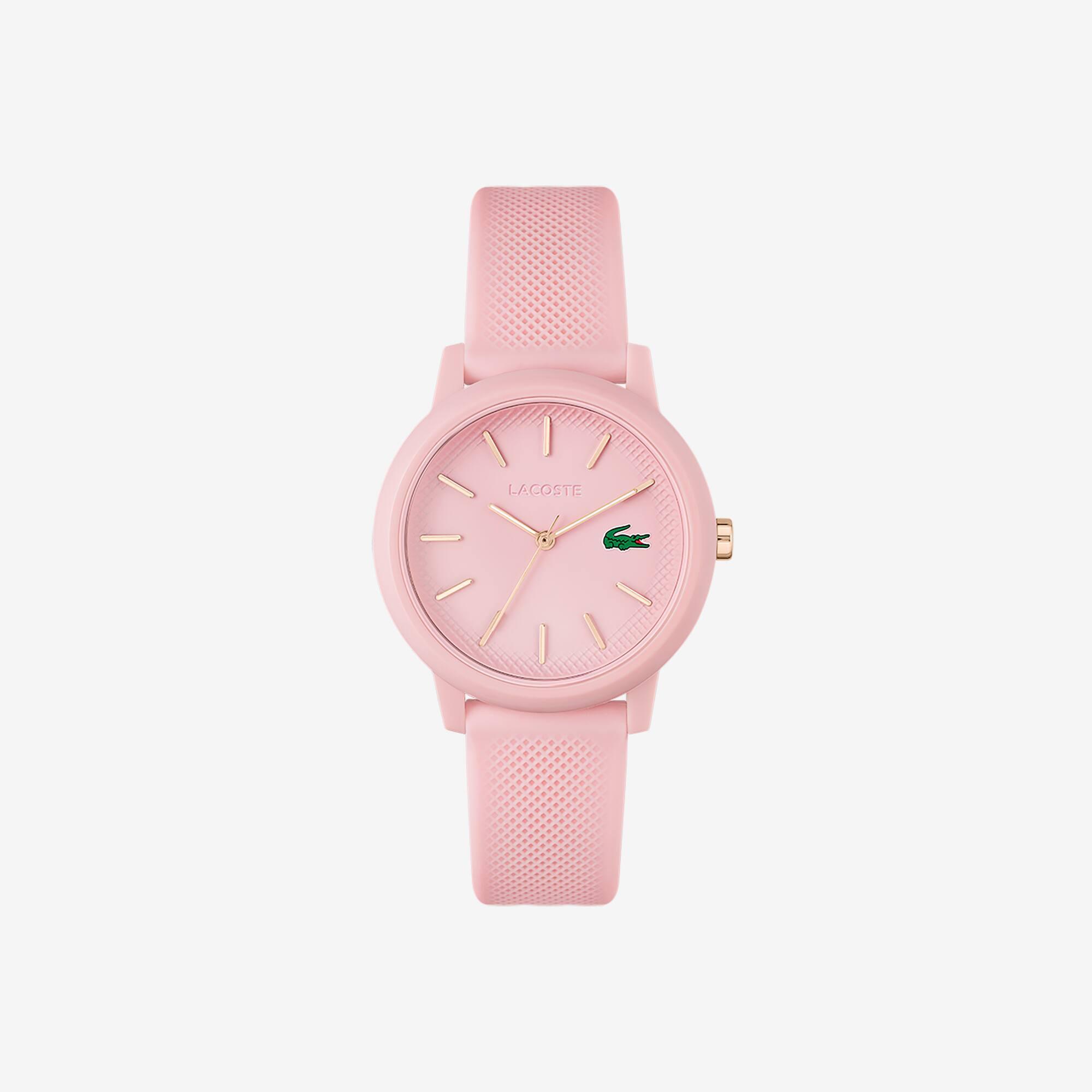 Women's Lacoste.12.12 Pink Silicone Strap Watch Product Image