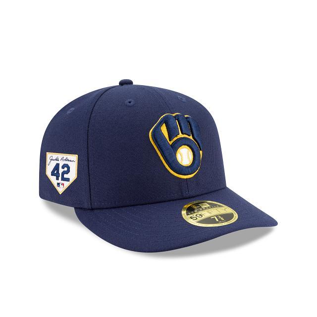 Milwaukee Brewers Jackie Robinson Day 2024 Low Profile 59FIFTY Fitted Hat Male Product Image