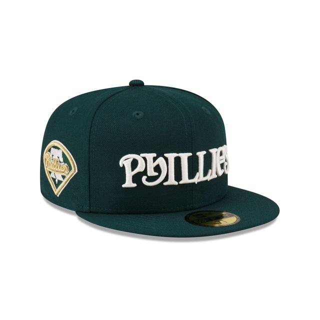 Just Caps Dark Green Wool Philadelphia Phillies 59FIFTY Fitted Hat Male Product Image