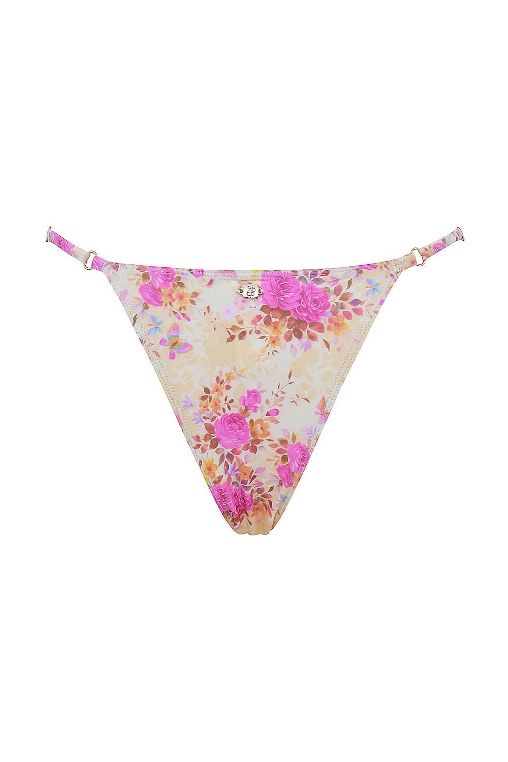 Toulouse Floral Print Ruffle Trim Bikini Bottom Product Image