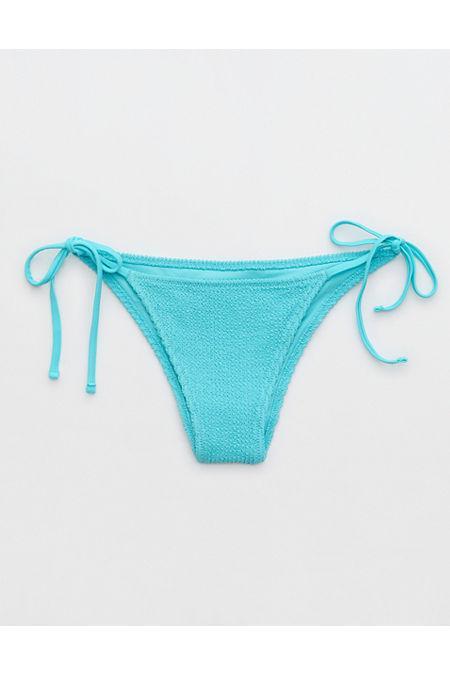 Aerie Shimmery Crinkle Cheekiest Tie Bikini Bottom Women's Product Image