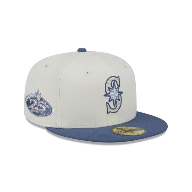 Seattle Mariners Wavy Chainstitch 59FIFTY Fitted Hat Male Product Image