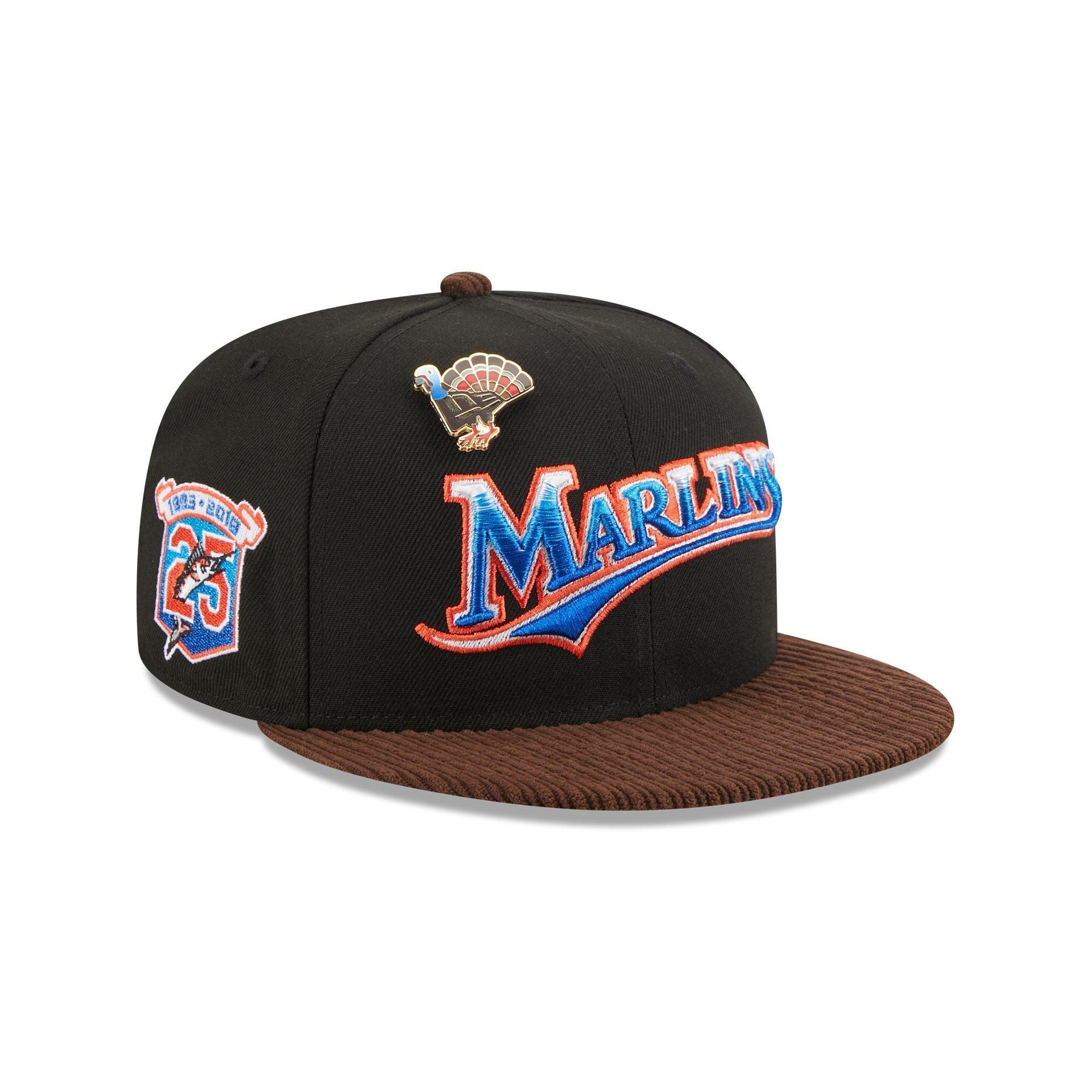 Miami Marlins Feathered Cord 59FIFTY Fitted Hat Male Product Image