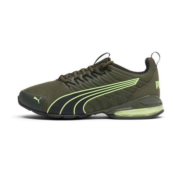 PUMA Voltaic Evo Wide Men's Running Shoes in Dark Olive/Fizzy Apple Product Image