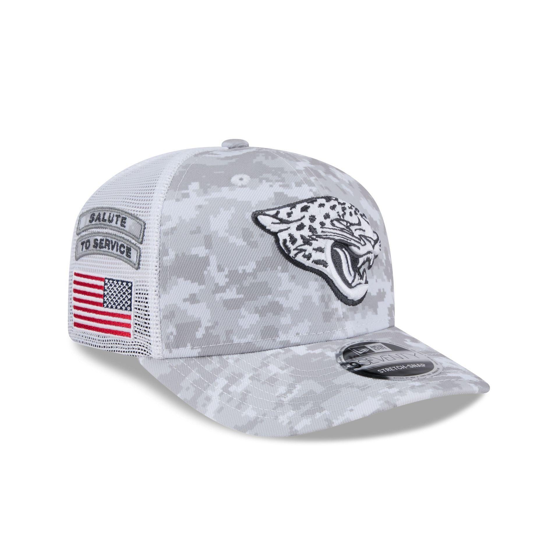 Jacksonville Jaguars 2024 Salute to Service 9SEVENTY Trucker Hat Male Product Image