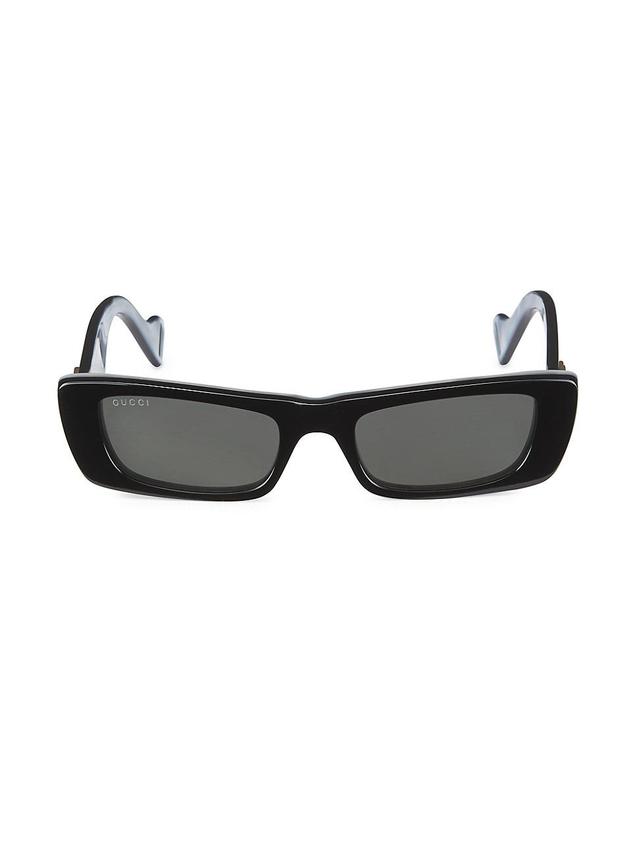 Mens 52MM Rectangular Plastic Sunglasses Product Image