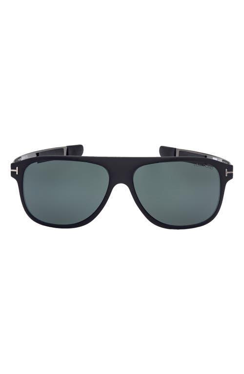 59mm Navigator Sunglasses In Sblk/blu Product Image