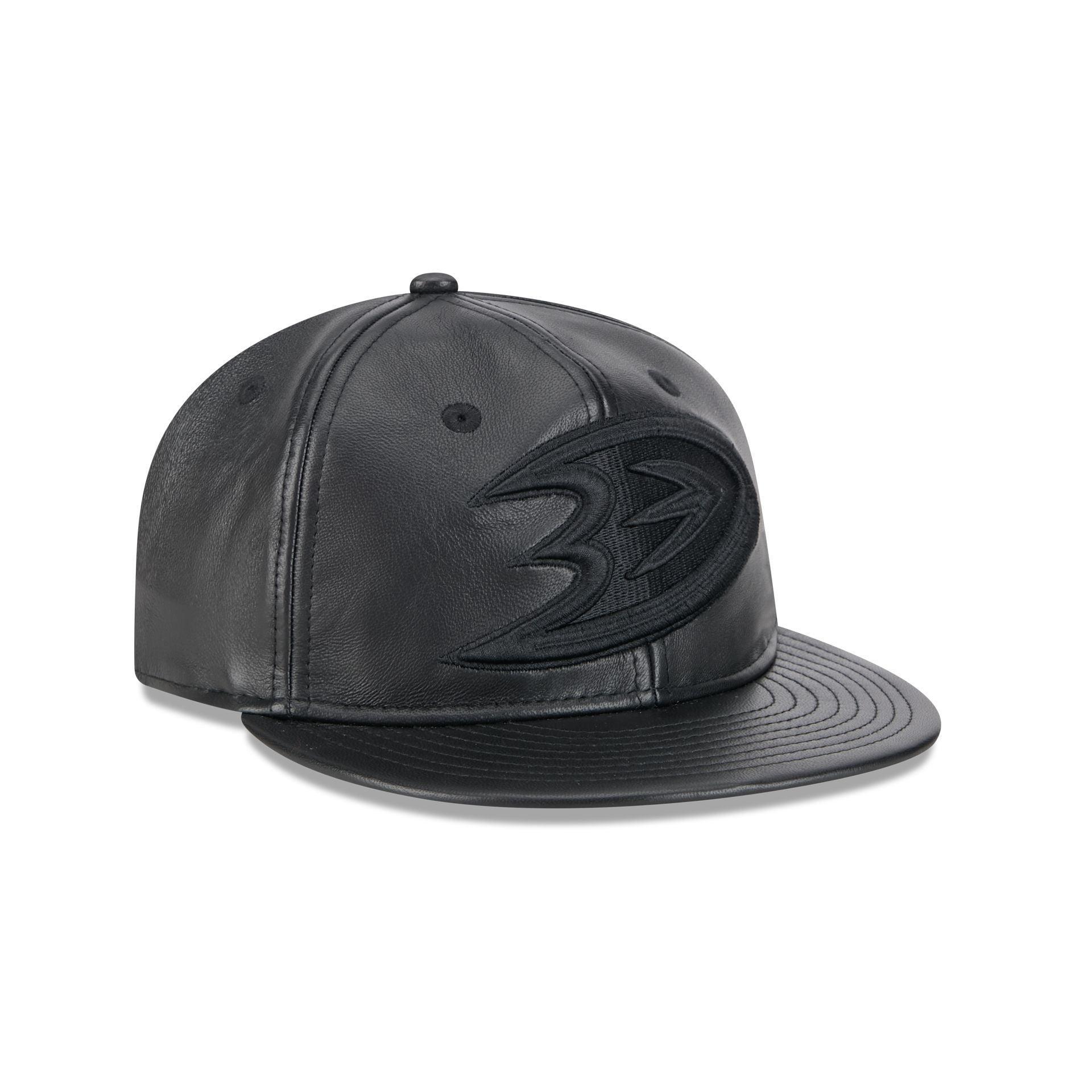 Anaheim Ducks Genuine Leather Retro Crown 9FIFTY Strapback Hat Male Product Image