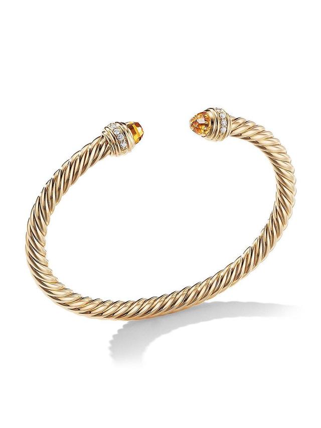 Womens Classic Cablespira Bracelet in 18K Yellow Gold Product Image