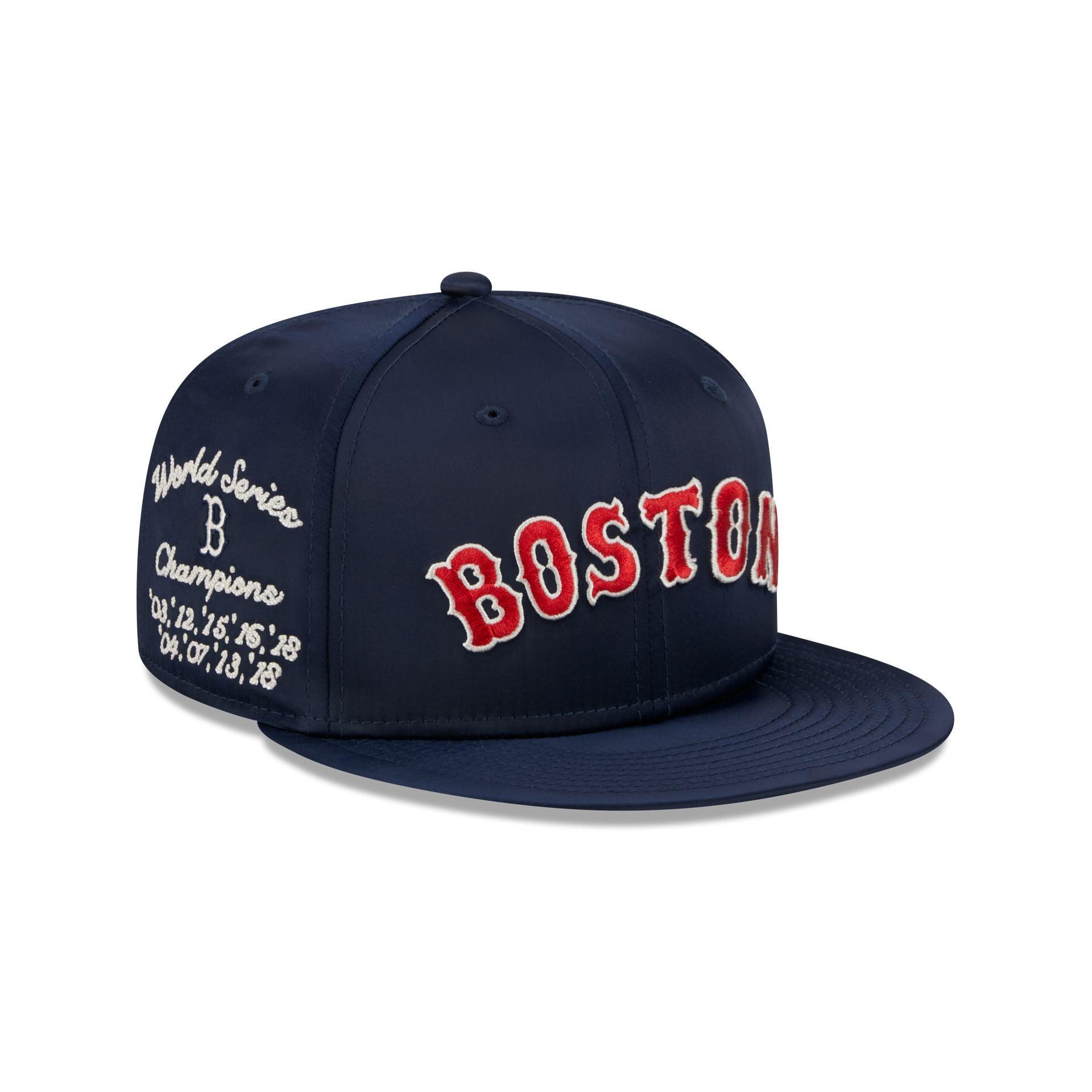 Boston Red Sox Satin Script 9FIFTY Snapback Hat Male Product Image