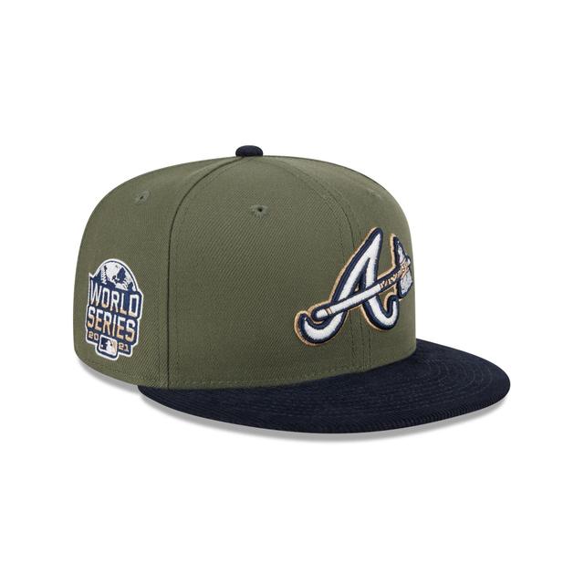 Atlanta Braves Olive Green 59FIFTY Fitted Hat Male Product Image