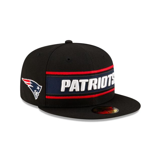 New England Patriots 2024 Sideline Black 59FIFTY Fitted Hat Male Product Image