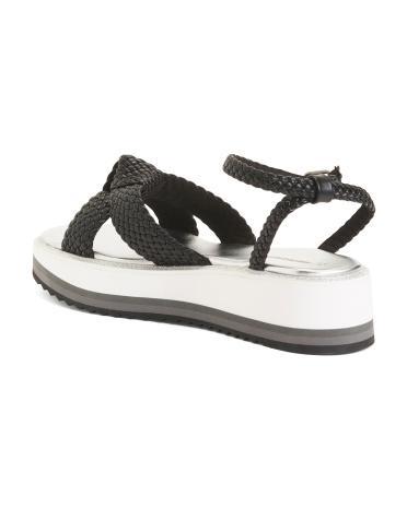 Leather Grace Woven Sandals for Women Product Image