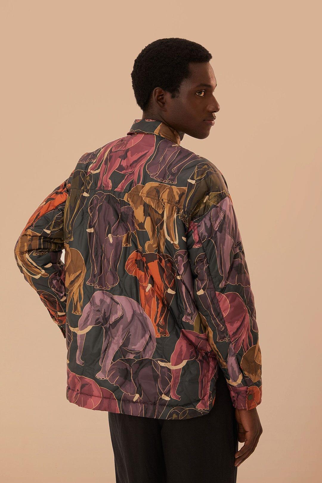 Elephants Reversible Puffer Shirt Product Image