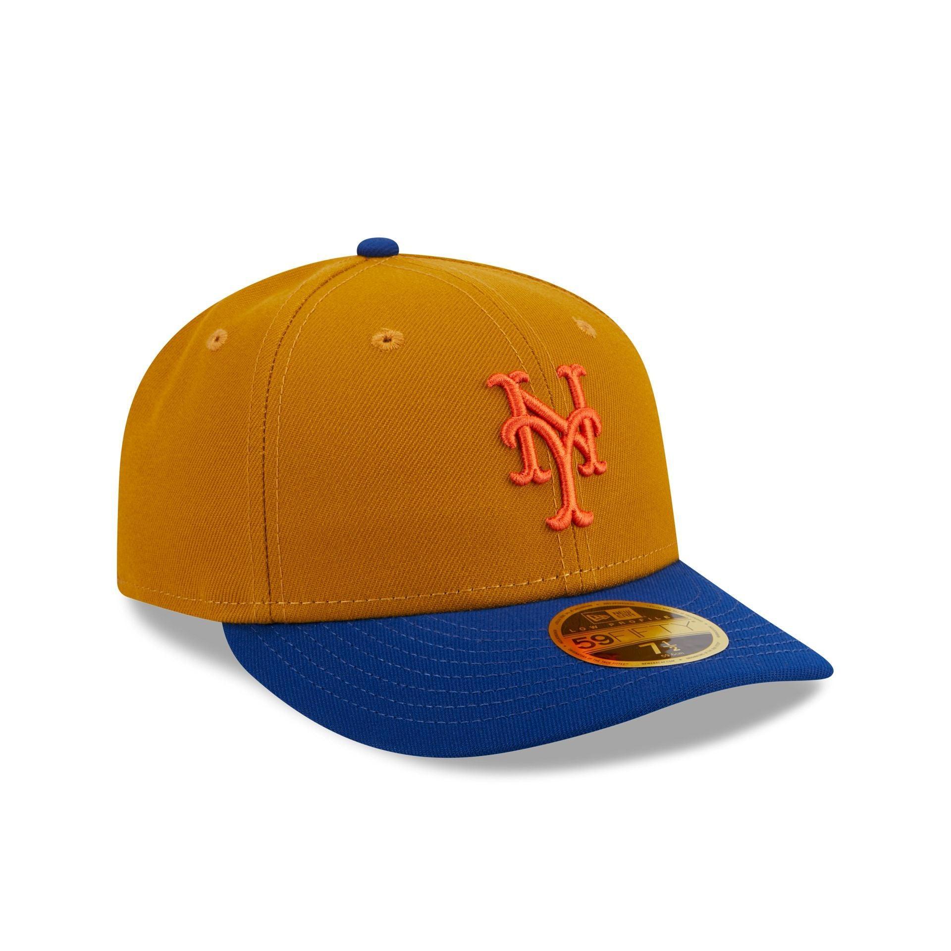 New York Mets Vintage Gold Low Profile 59FIFTY Fitted Hat Male Product Image