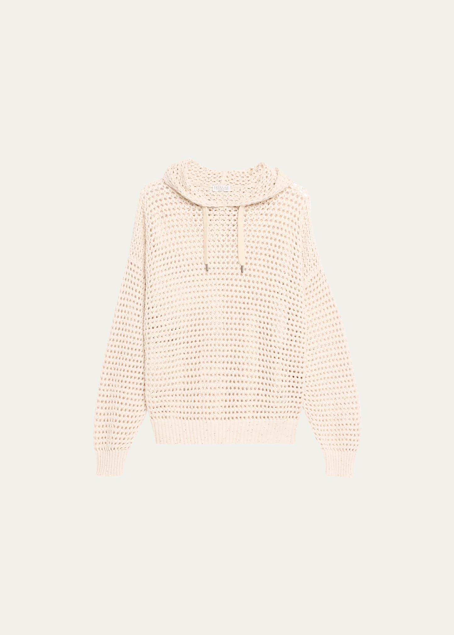 Open-Knit Hoodie Sweater product image