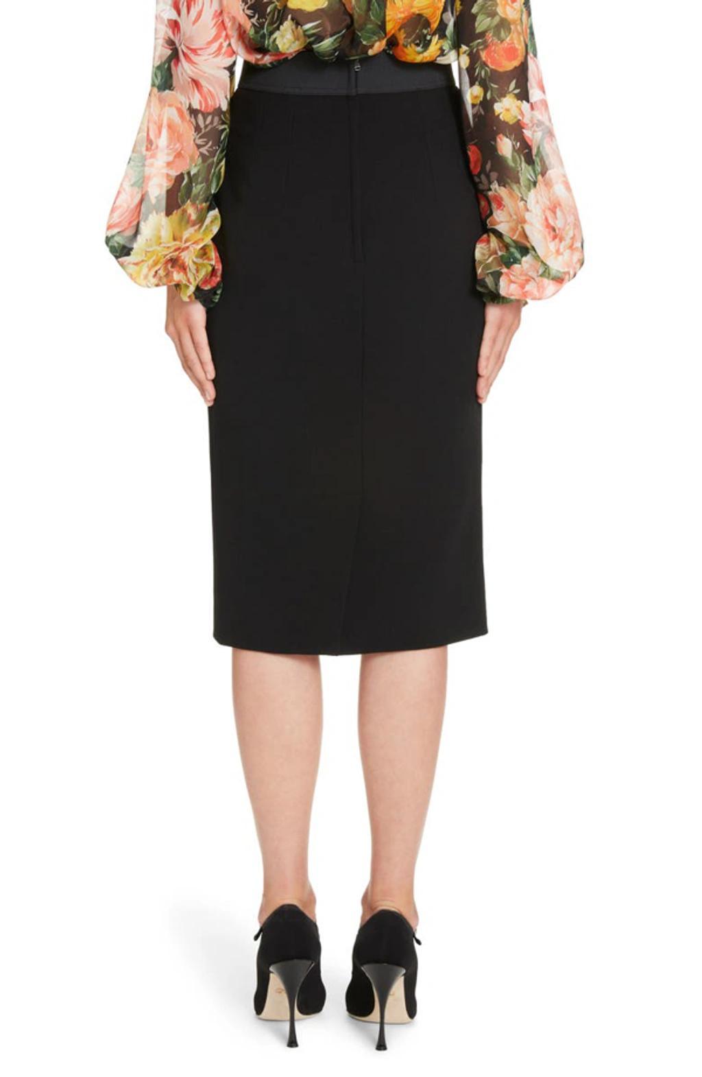 DOLCE & GABBANA Dolce And Gabbana Black Cady Skirt Product Image