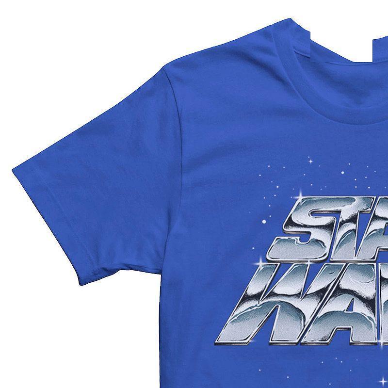 Mens Star Wars Slanting Chrome Logo Tee Product Image