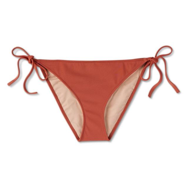 Womens Side-Tie Hipster Bikini Bottom - Shade & Shore Rust Product Image