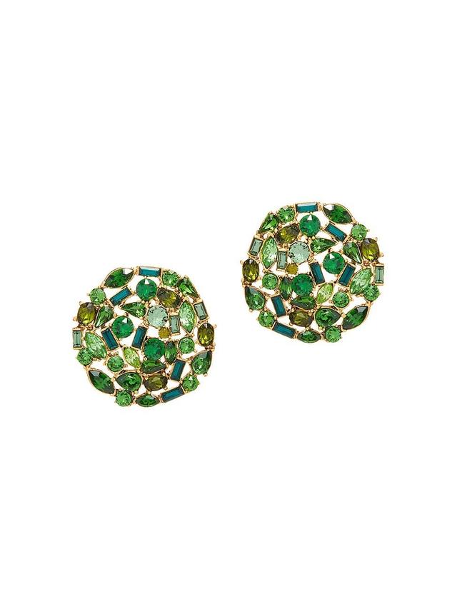 Womens Goldtone & Glass Crystal Cluster Earrings Product Image