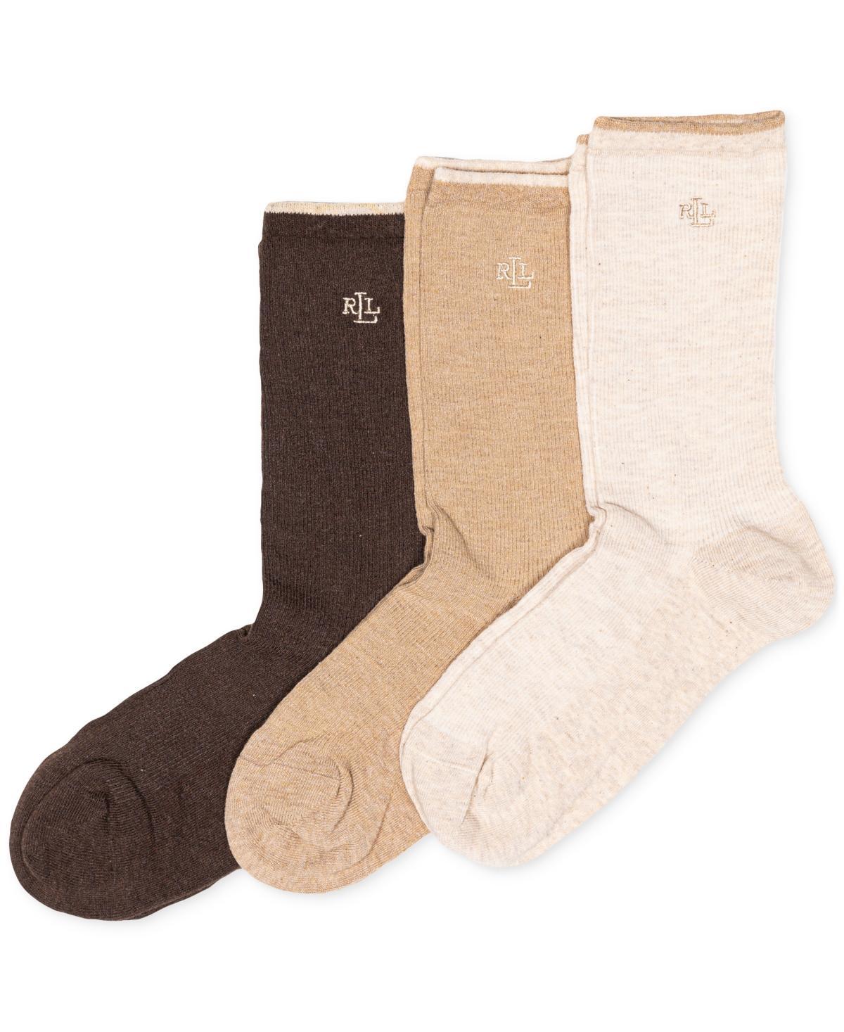 Lauren Ralph Lauren Womens Ribbed Cotton Trouser 3 Pack Socks Product Image