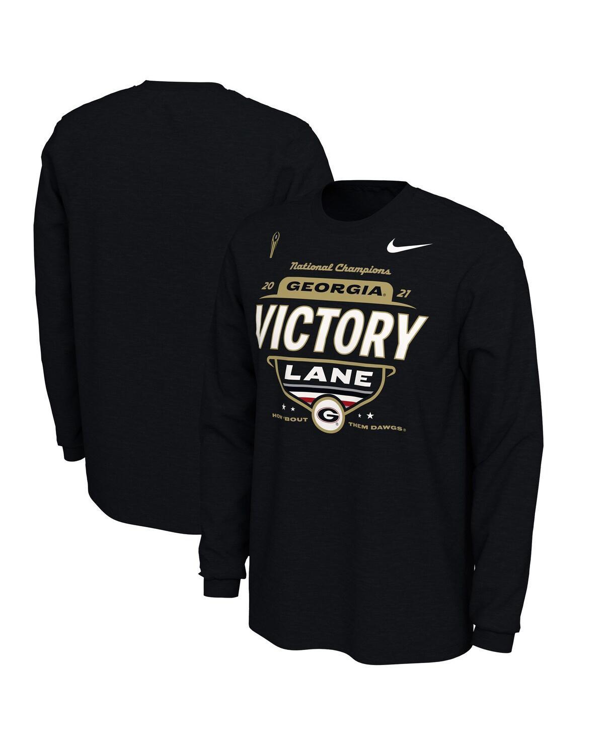 Mens Nike Black Georgia Bulldogs College Football Playoff 2021 National Champions Locker Room Long Sleeve T-shirt Product Image