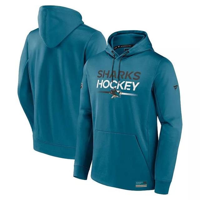 Mens Fanatics Branded  Teal San Jose Sharks Authentic Pro Pullover Hoodie Product Image