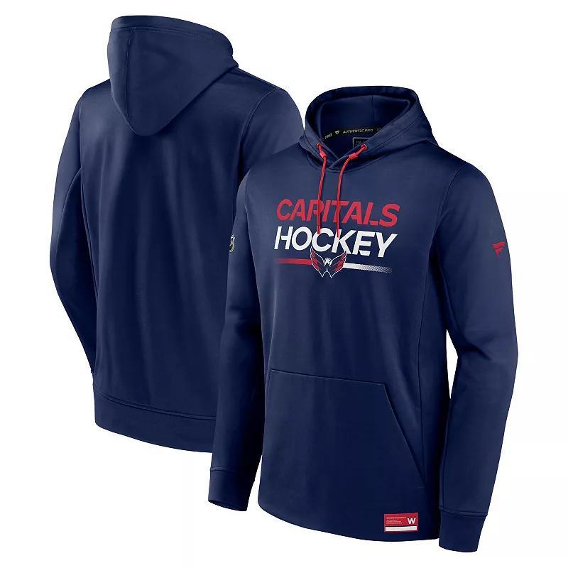 Mens Fanatics Branded Washington Capitals Authentic Pro Pullover Hoodie Blue Product Image