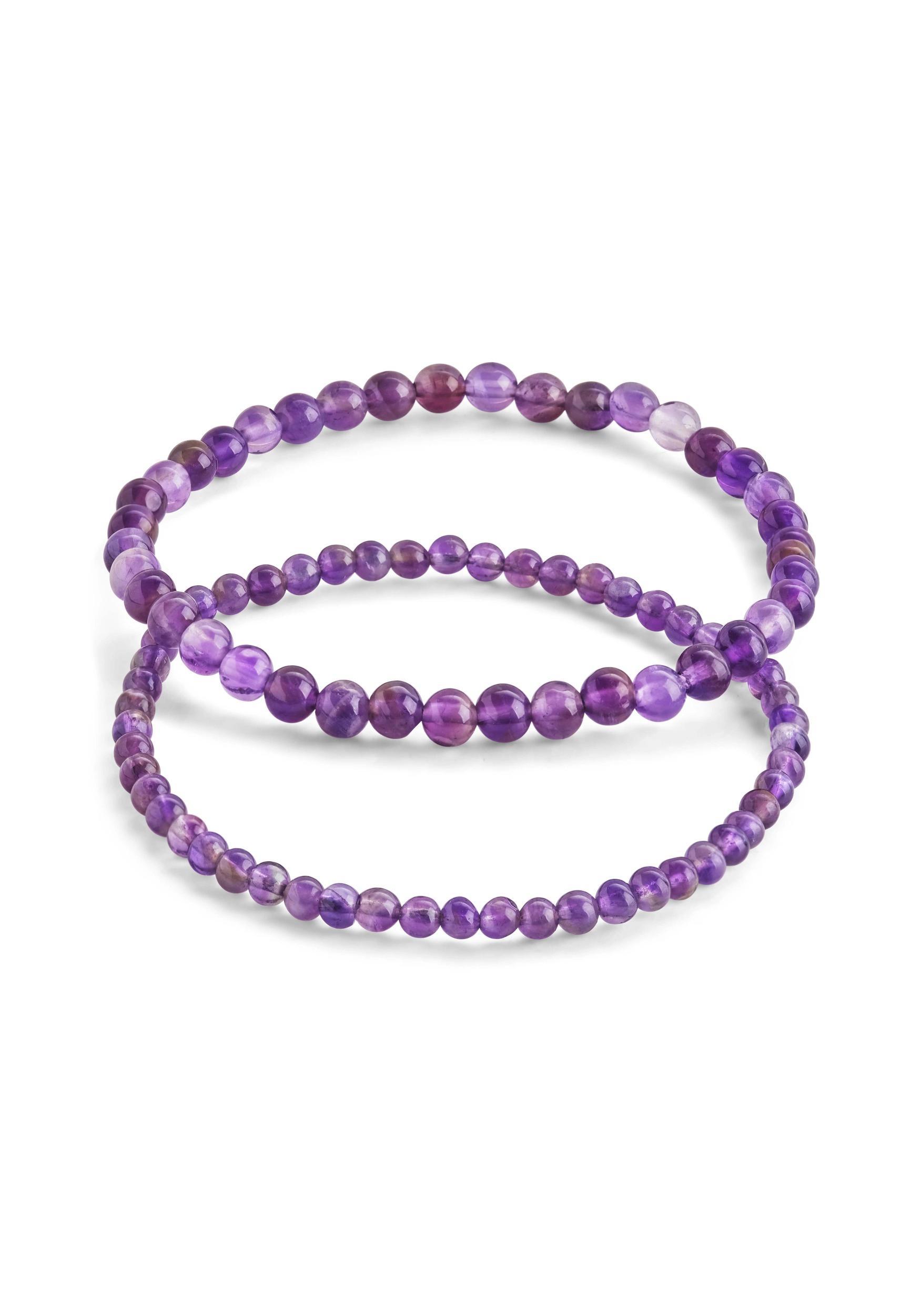 Amethyst Beaded Stretch Bracelet Set Product Image