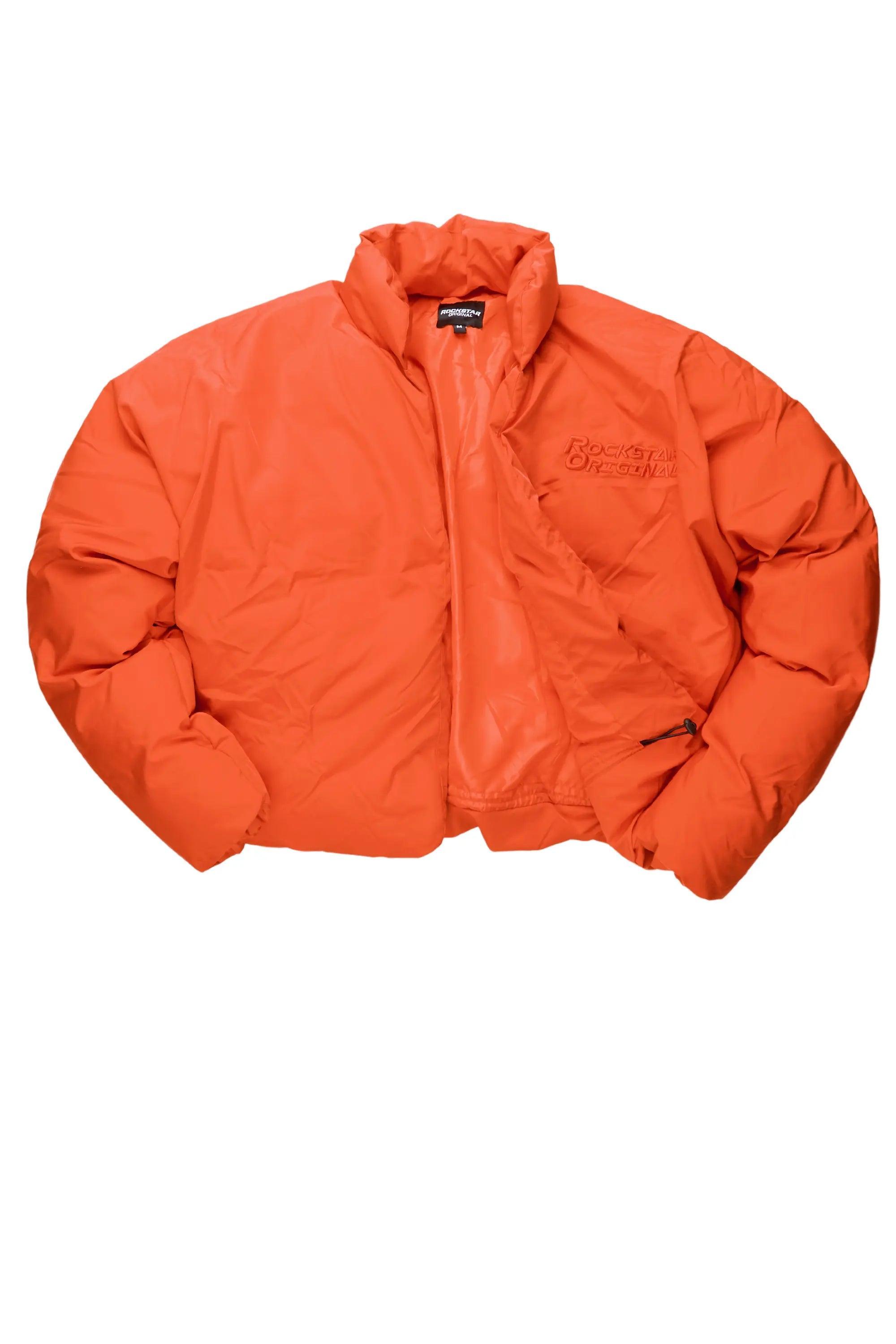 Damien Orange Puffer Jacket Male Product Image